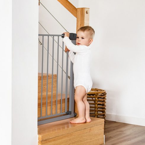 BabyOno biztonsági rács toldalékkal 75-96 cm - fehér