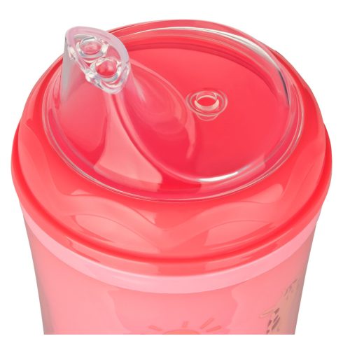 Baby-Nova duplafalú itatópohár puha szilikon csőrrel 250 ml 6hó+ (zsiráf)