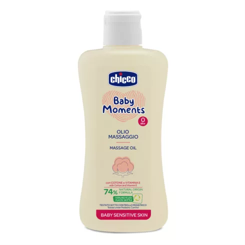  Chicco Babaolaj 200 ml - sensitive gyapotmagolaj és E-vitamin 0h +
