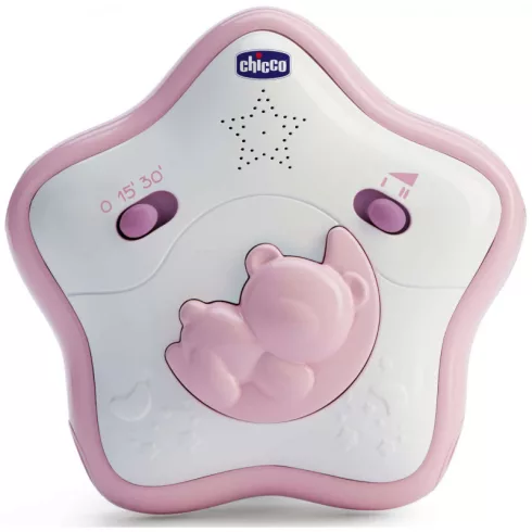 Chicco Rainbow Sky kiságy játékhíd és éjszakai fény elemes 0+ rózsaszín