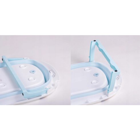 Premium Összecsukható kád hőmérővel és anatómiai támasztékkal + állvány - Blue