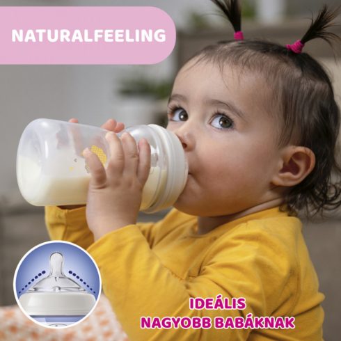 Chicco Natural Feeling Üveg 150 ml cumisüveg újszülöttkorra normál folyású 0+

