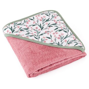   P&M Loulou Bambusz törölköző kapucnival 100 x 100 cm - Pink Meadow