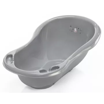   Zopa babakád leeresztő dugóval 84 cm - “Unikornis” szürke/rózsaszín