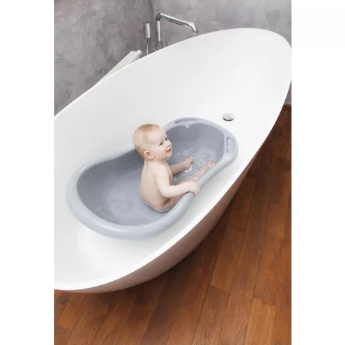 Zopa babakád leeresztő dugóval 84 cm - “Unikornis” szürke/rózsaszín
