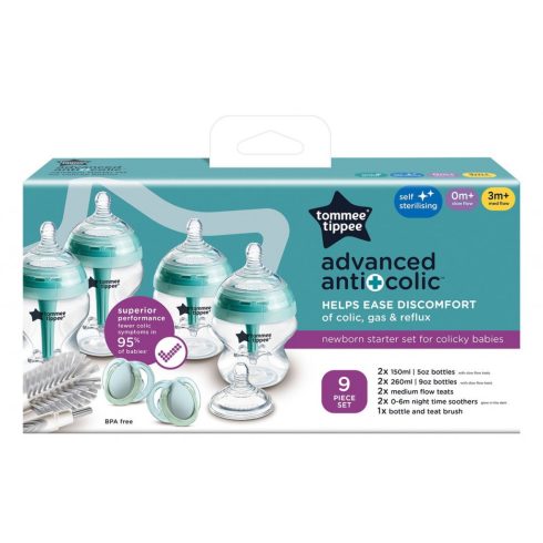 Tommee Tippee Advanced cumisüveg kezdőszett 8db - türkiz