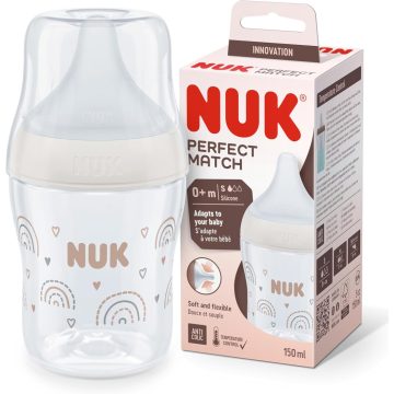   NUK Perfect Match Temperature Control cumisüveg 150 ml 0+hó - Szivárvány 