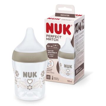   NUK Perfect Match Temperature Control cumisüveg 150 ml 0+hó - Szív 