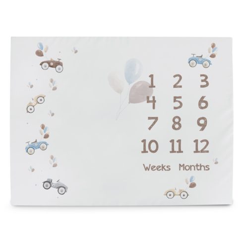 Ceba Baby Milestone mérföldkő alátét fotózáshoz 92x72 cm - Basic Retro Cars