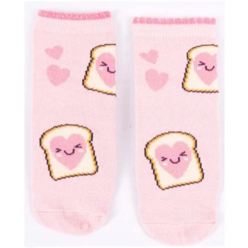 Yo!club pamut zokni (20/22) - rózsaszín toast kenyér
