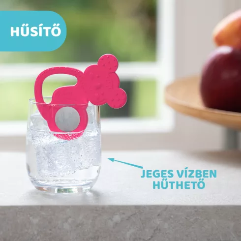 Chicco Koalás hűsítő rágóka acélbetétes pink 4hó+