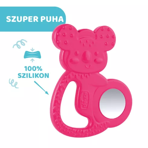 Chicco Koalás hűsítő rágóka acélbetétes pink 4hó+