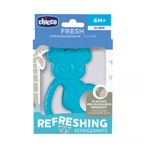 Chicco Koalás hűsítő rágóka acélbetétes kék 4hó+ 