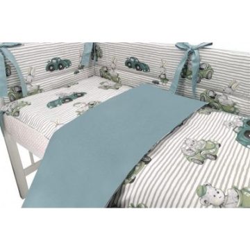   Baby Shop Baba-Mama többfunkciós párna - zöld "Old Road"