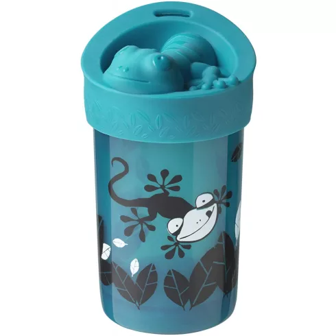 Tommee Tippee Itatópohár felboríthatatlan tetővel 18+ 300ml zöld kaméleon