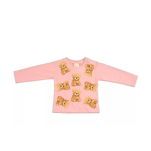 Hosszú ujjú kislány póló cuki Macis mintával (80)