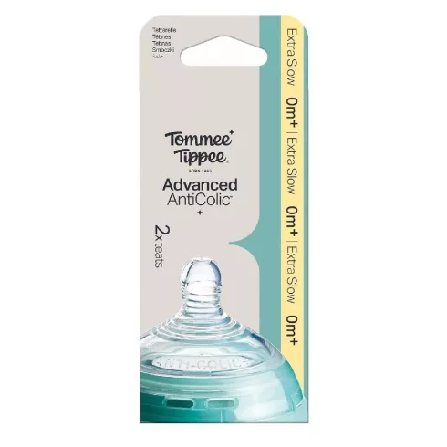Tommee Tippee Advanced Anti-Colic 2db-os szilikon 0+ etetőcumi - extra lassú folyású