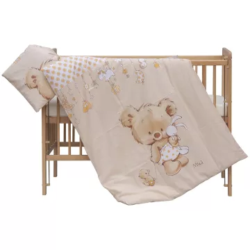   Baby Shop ágynemű huzat 100*135cm - barack " Mika" maci 