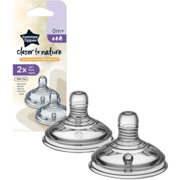   Tommee Tippee Advanced Anti-Colic 2db-os szilikon 0+ etetőcumi - Variábilis folyású