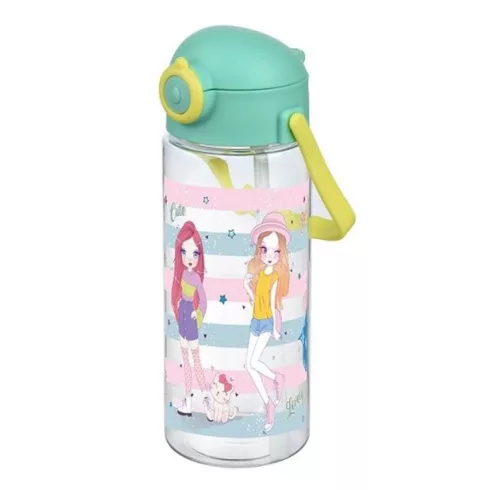 Titiz szívószálas kulacs 400ml - Love Cute