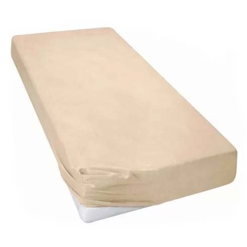 Pamut strech lepedő 50x80cm - Tejeskávé