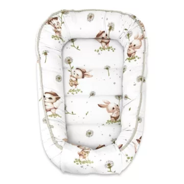 Baby Shop babafészek 55x75 cm - Nyuszi és cica 