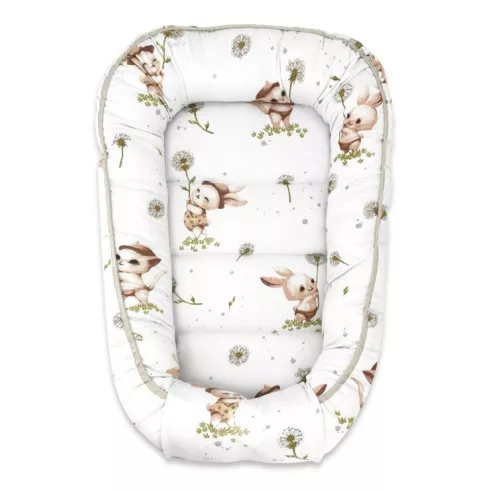 Baby Shop babafészek 55x75 cm - Nyuszi és cica 