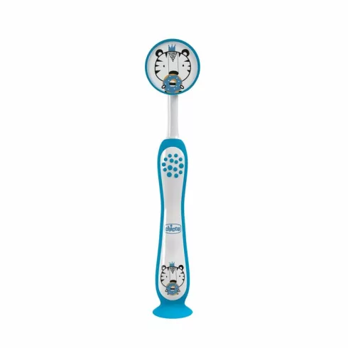 Chicco Fogkefe 3-6 év tejfogakhoz, tapadókorongos - Tiger kék