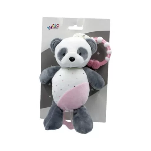 Tulilo plüss zenélő játék - rózsaszín panda