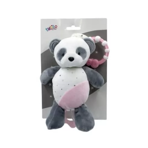 Tulilo plüss zenélő játék - rózsaszín panda