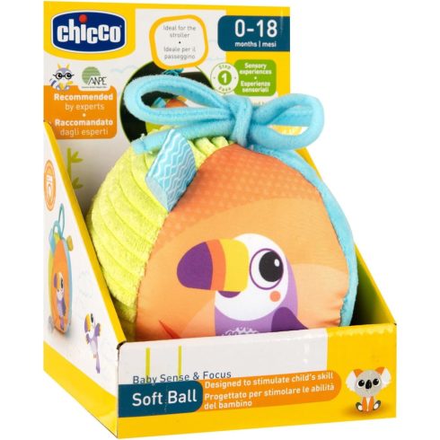 Chicco Soft Ball puha csörgős textil labda 0-18hó