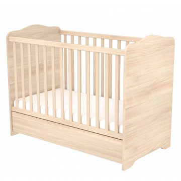   Timba Niki zárt végű ágyneműtartós gyermekágy 60x120 cm - Borostyán