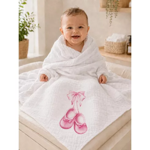 Textil tetra kifogó rózsaszín Cipős mintával 140*140 cm 
