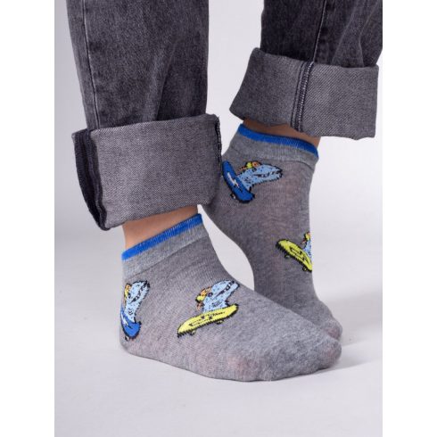 Pamut boka zokni (23-26) - kék dinó 