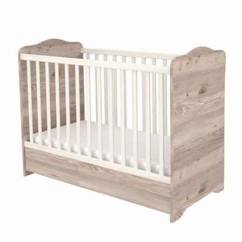 Timba Viki zárt végű 60x120 ágyneműtartós gyermekágy - 
krém-fűz