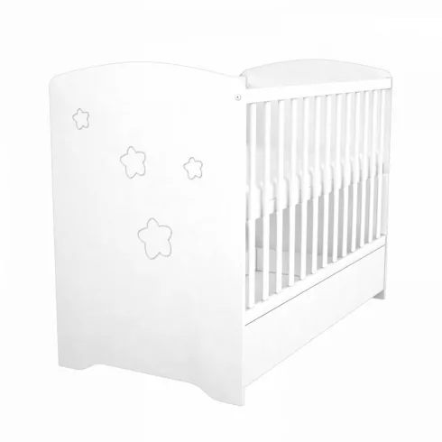 Timba Félix 60x120-as zárt végű ágyneműtartós gyermekágy - fehér