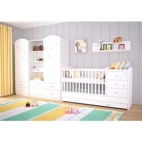 Timba Félix Csillagos állószekrény középső elem
Fehér