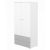 Timba Erik Kétajtós kétfiókos állószekrény Ezüst-Fehér