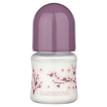   Baby-Nova Anti-Colic cumisüveg széles 150 ml szilikon cumival 0-24 hó - lila 