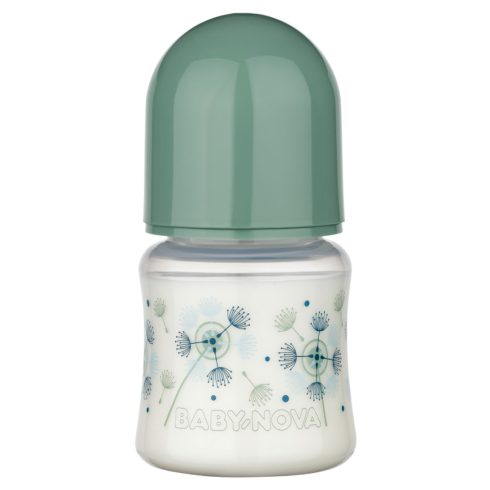 Baby-Nova Anti-Colic cumisüveg széles 150 ml szilikon cumival 0-24 hó - zöld 