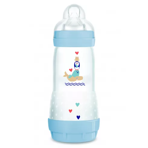Mam 320 ml  Anti-Colic 4 + cumisüveg - kék bálnás