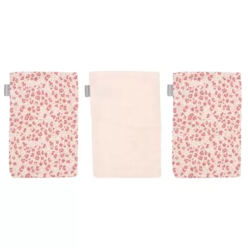 Luma Muszlin törlőkendő bambuszal 3 db - Leopard Pink