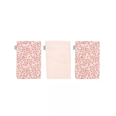 Luma Muszlin törlőkendő bambuszal 3 db - Leopard Pink