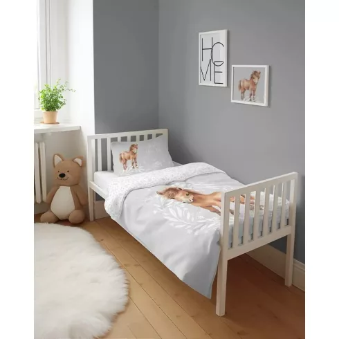 Pamut ágynemű huzat 90*120 cm - Szürke Poni