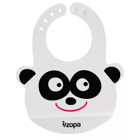Zopa szilikon előke zsebbel - Panda