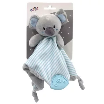 Tulilo puha plüss rágóka,alvókendő - mentazöld koala 