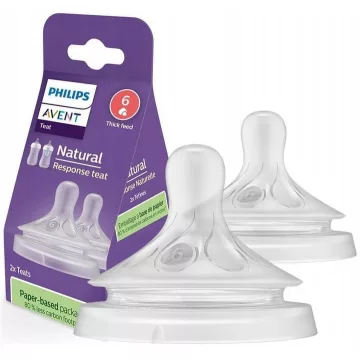   Philips AVENT SCY966/02 Natural Response etetőcumi 6 sűrűbb ételekhez 6hó+, 2 db