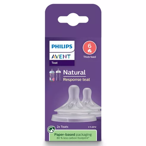 Philips AVENT SCY966/02 Natural Response etetőcumi 6 sűrűbb ételekhez 6hó+, 2 db