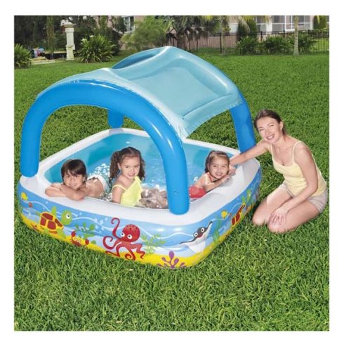 Bestway Beach Buddy™ pancsoló medence napvédő tetővel 140 x 140 x 114 cm