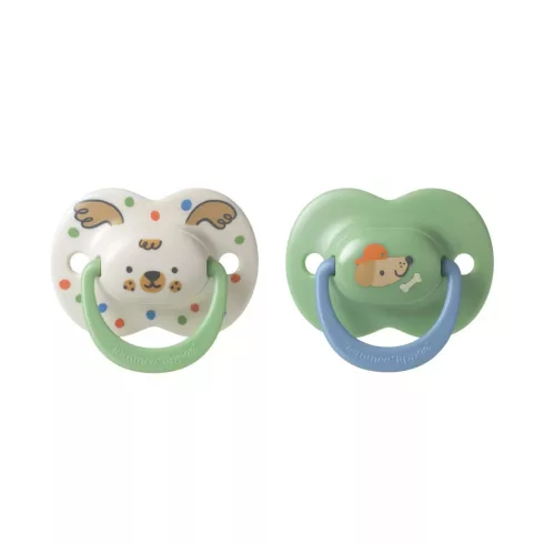 Tommee Tippee Ultimate Fit játszócumi 18-36 hó 2 db - krém/zöld kutyus